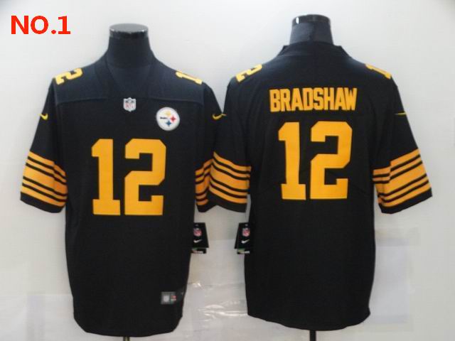 Men's Pittsburgh Steelers #12 Terry Bradshaw Jersey NO.1;